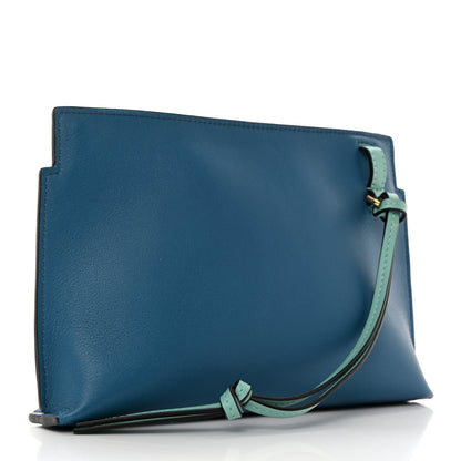 Loewe Calfskin Perforated Anagram Mini T Pouch Blue 3 of 7