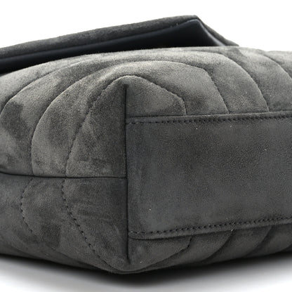Saint Laurent Suede Toy Loulou Shoulder Bag Storm 8 of 9