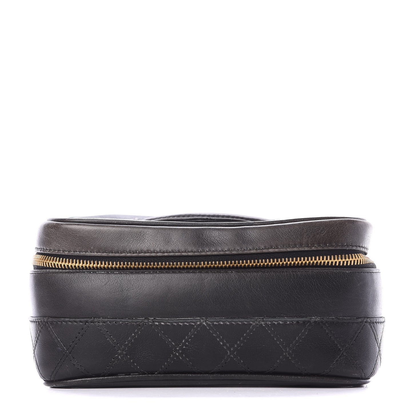 Lambskin Vanity Cosmetic Case Black