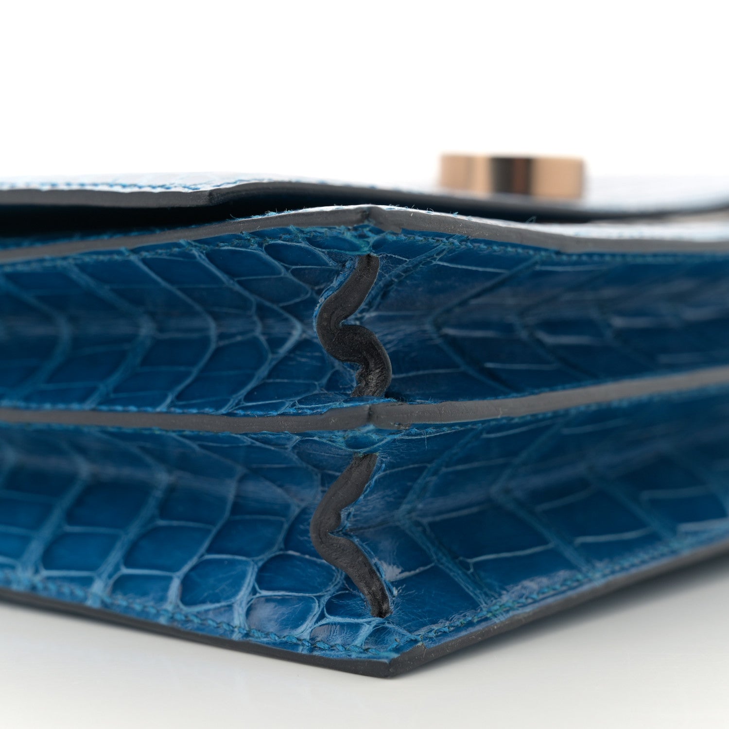 Hermes Shiny Alligator Minuit Au Faubourg Bleu Izmir 1633141