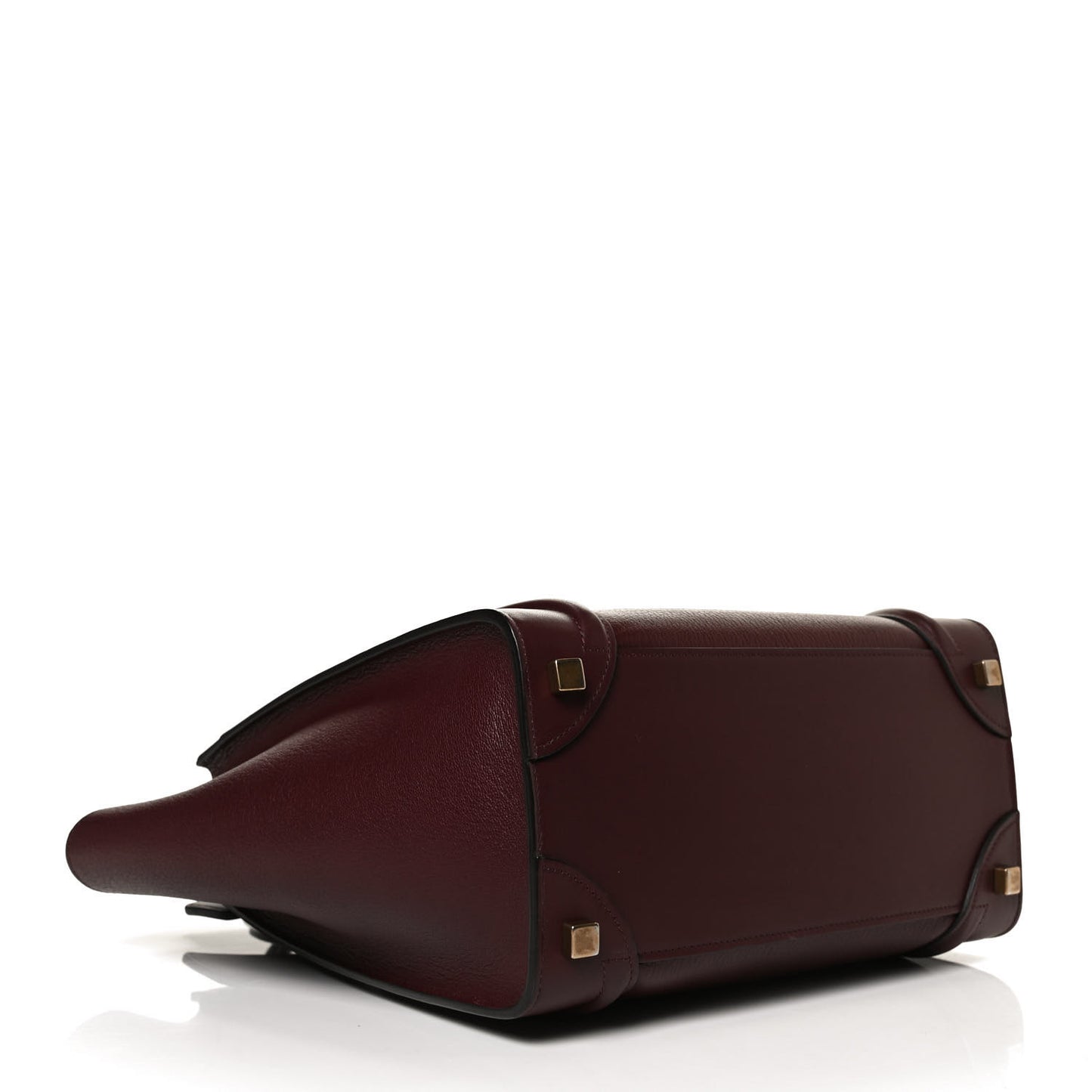 Goatskin Calfskin Micro Luggage Burgundy
