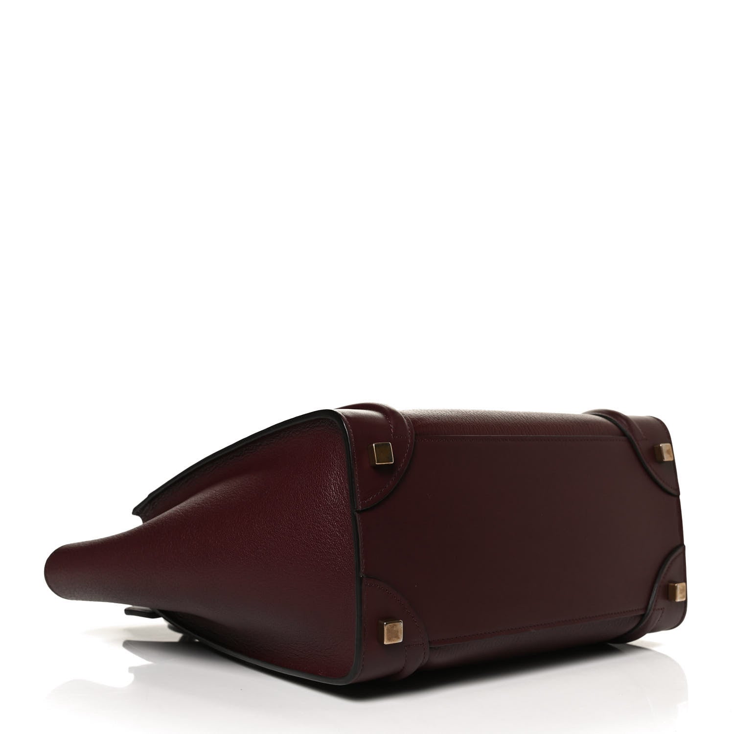 Celine Goatskin Calfskin Micro Luggage Burgundy 3 of 11