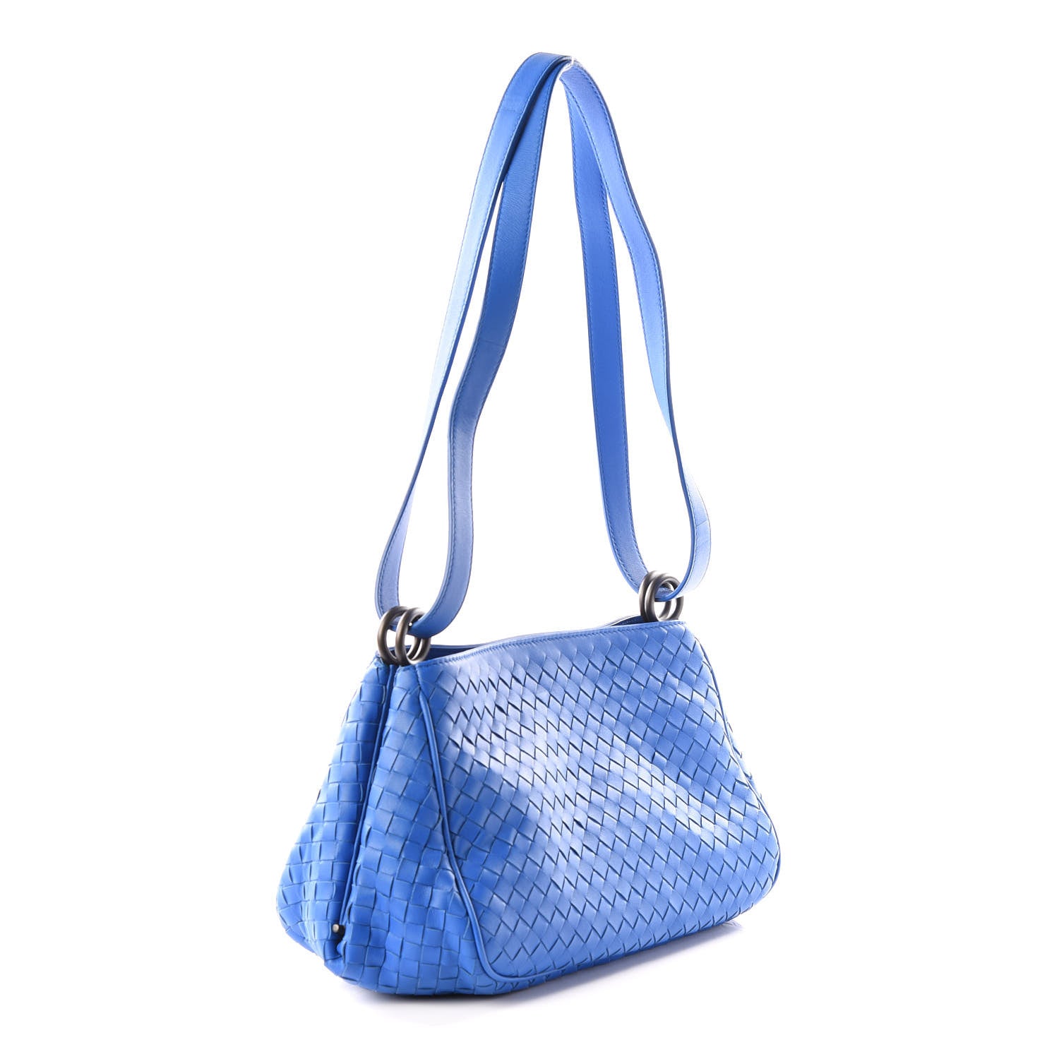 Bottega Veneta Nappa Intrecciato Shoulder Bag Signal Blue 2 of 12