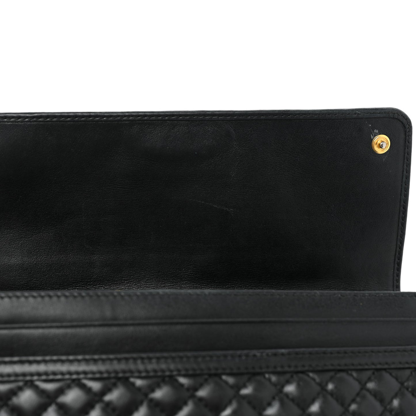 Soft Calfskin Quilted Chain Wallet Black