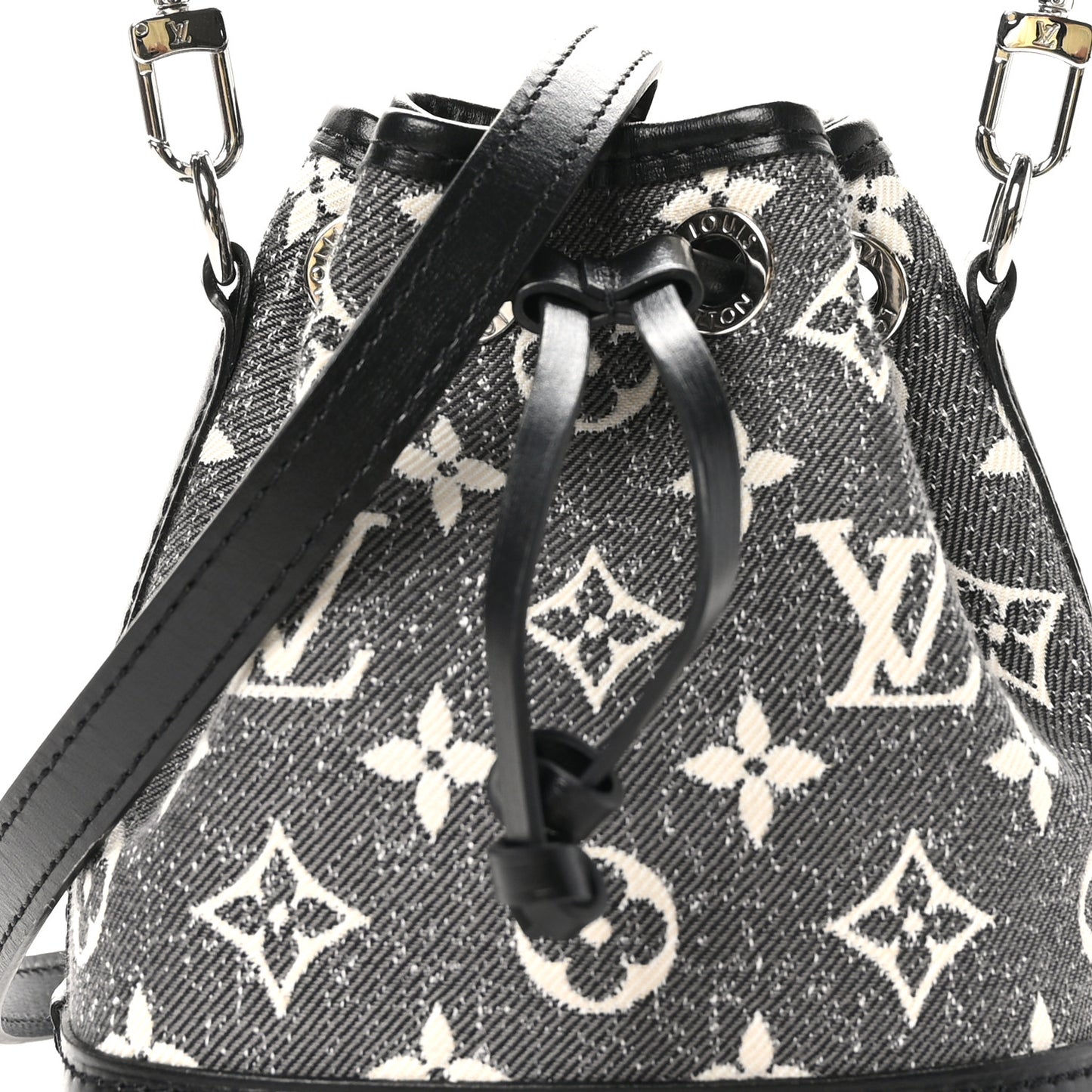 Monogram Jacquard Denim Nano Noe Bleu