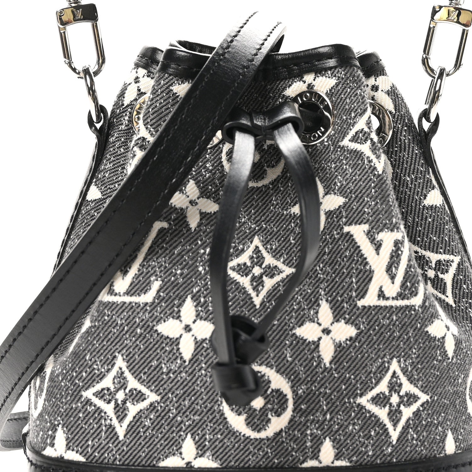 Louis Vuitton Monogram Jacquard Denim Nano Noe Bleu 6 of 9