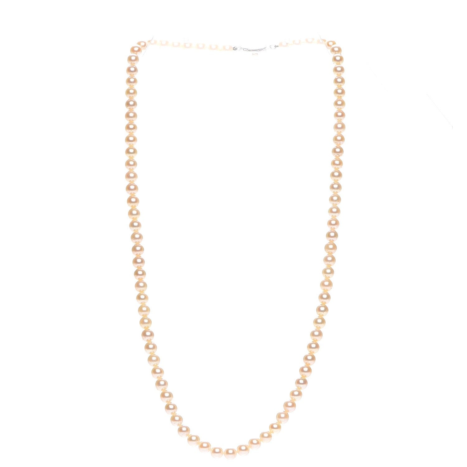 Mikimoto Vintage Sterling Silver 6.5mm Akoya Pearl Strand Necklace 22 3 of 6