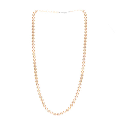 Mikimoto Vintage Sterling Silver 6.5mm Akoya Pearl Strand Necklace 22 3 of 6