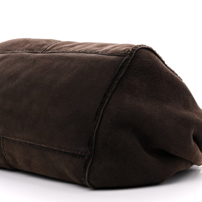 Chanel Shearling Accordion Flap Brown 10 of 10