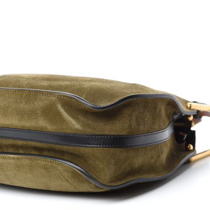 Chloe Calfskin Suede Small Hayley Hobo Eucalyptus 7 of 10