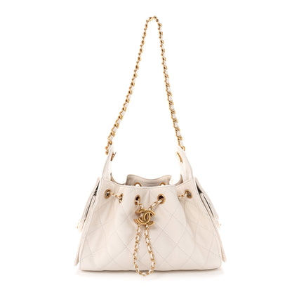 Chanel Caviar Quilted Mini Chanel 25 Handbag White 1 of 11