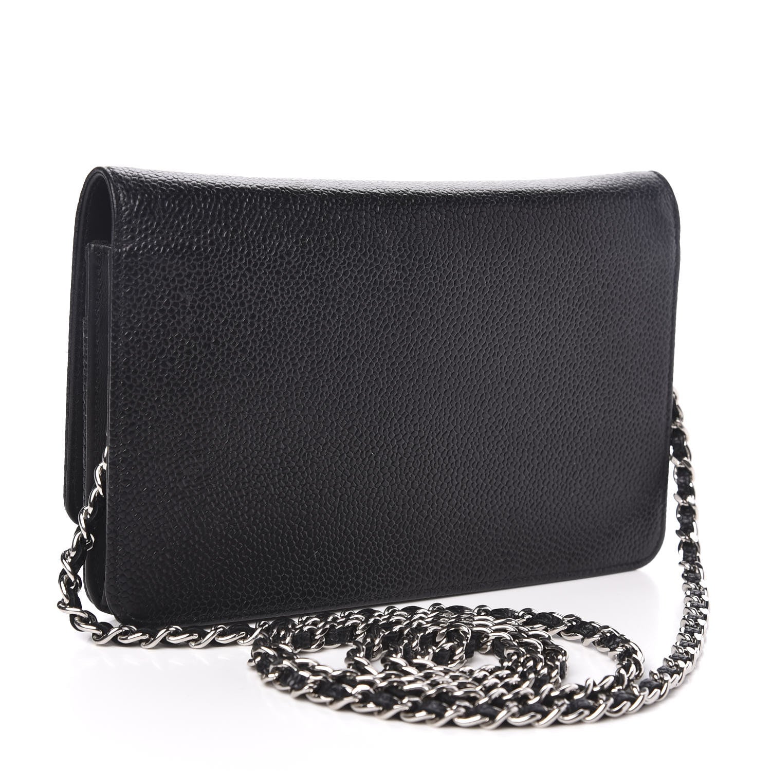 Chanel Caviar Timeless CC Wallet On Chain WOC Black 3 of 15