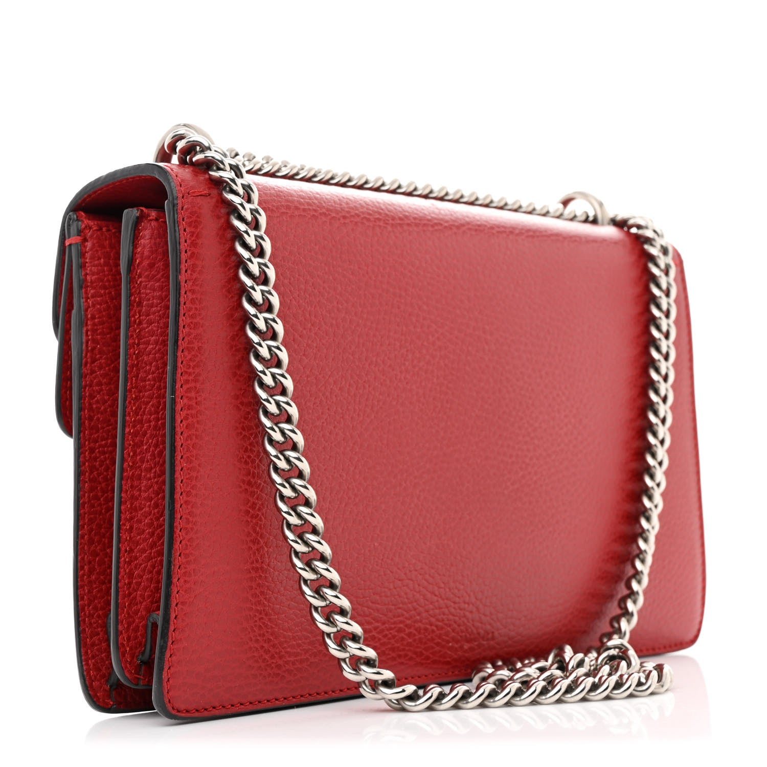 Gucci Dollar Calfskin Swarovski Crystal Small Dionysus Shoulder Bag Hibiscus Red 3 of 11