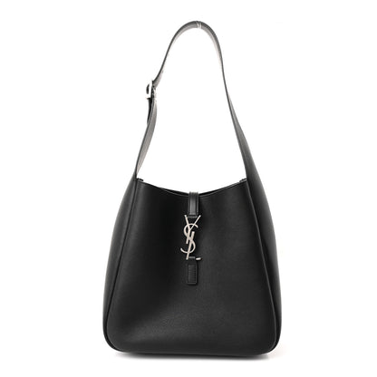 Saint Laurent Smooth Calfskin Small Le 5 A 7 Soft Hobo Black 1 of 11