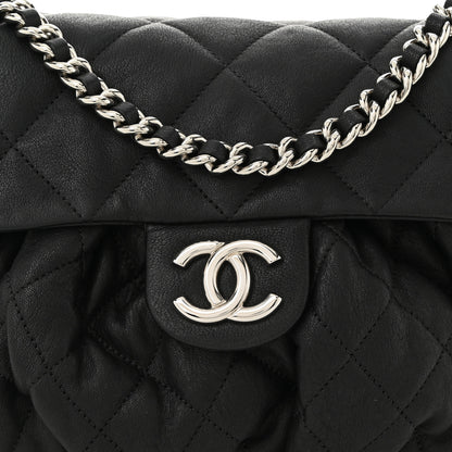 Chanel Washed Lambskin Quilted Mini Chain Around Messenger Black 8 of 10