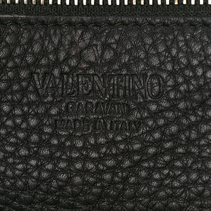 Valentino Garavani Pebbled Calfskin Medium Rockstud Tote Black 6 of 15