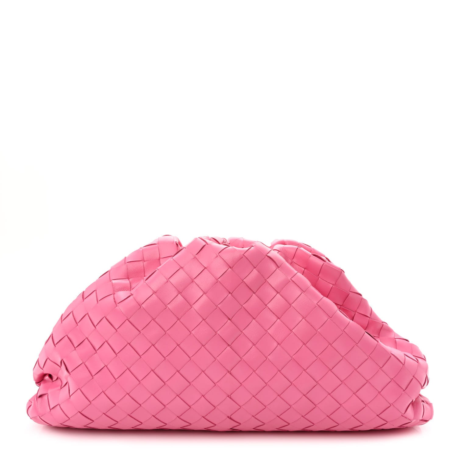 Bottega Veneta Nappa Maxi Intrecciato The Pouch Oversized Clutch Pink 1 of 10