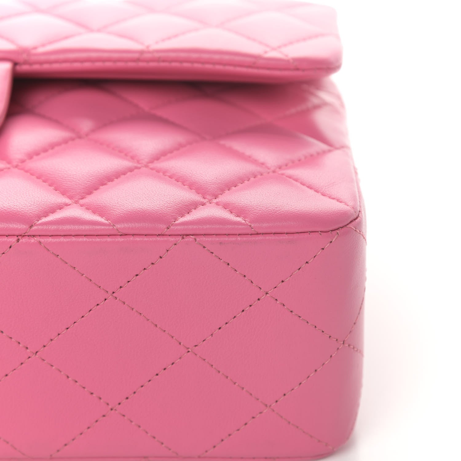 Chanel Lambskin Quilted Small Double Flap Pink 11 of 14