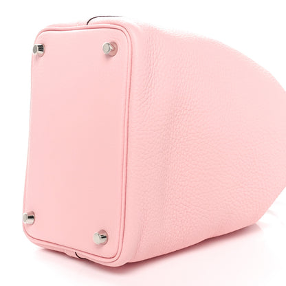 Hermes Taurillon Clemence Picotin Lock 18 PM  Rose Sakura 10 of 11