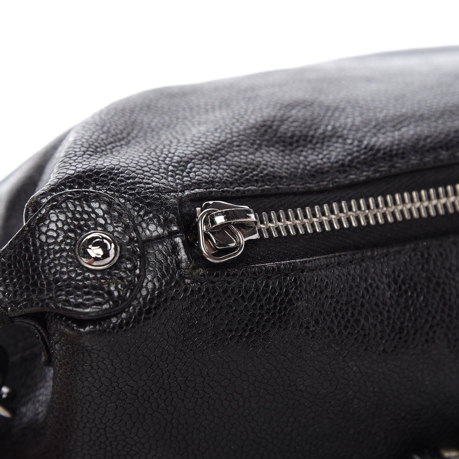 Chanel Glazed Caviar Pocket In The City Shoulder Bag Black 14 of 14