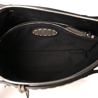 Fendi Vitello Stampa Granata Macro Stitchings Medium By The Way Boston Bag Tartufo 5 of 8