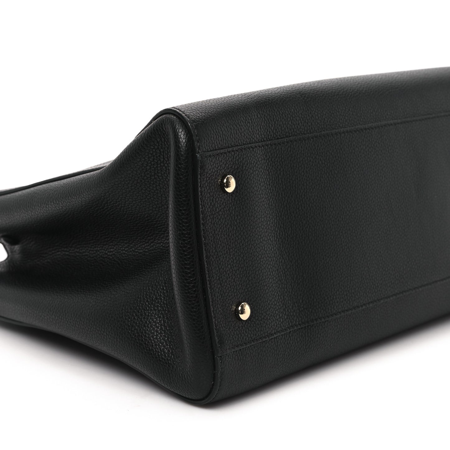 Grained Calfskin Large Neo Executive Shopper Tote Black Black