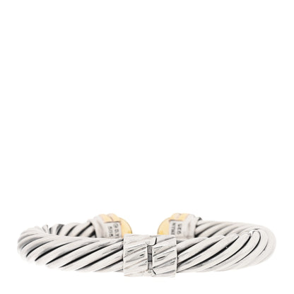 David Yurman Sterling Silver 14K Yellow Gold 10mm Cable Classics Bracelet 2 of 3