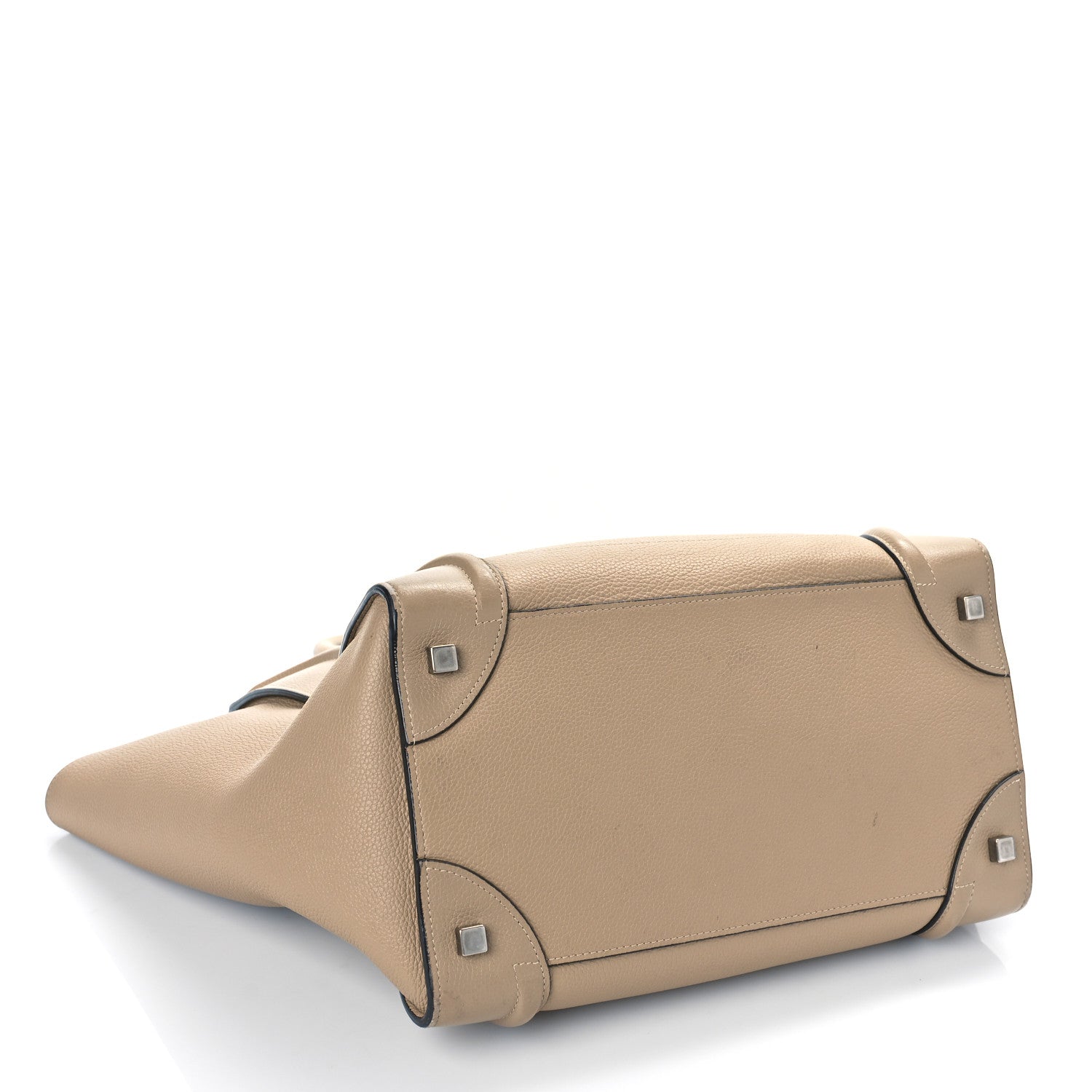 Celine Drummed Calfskin Mini Luggage Dune 4 of 15