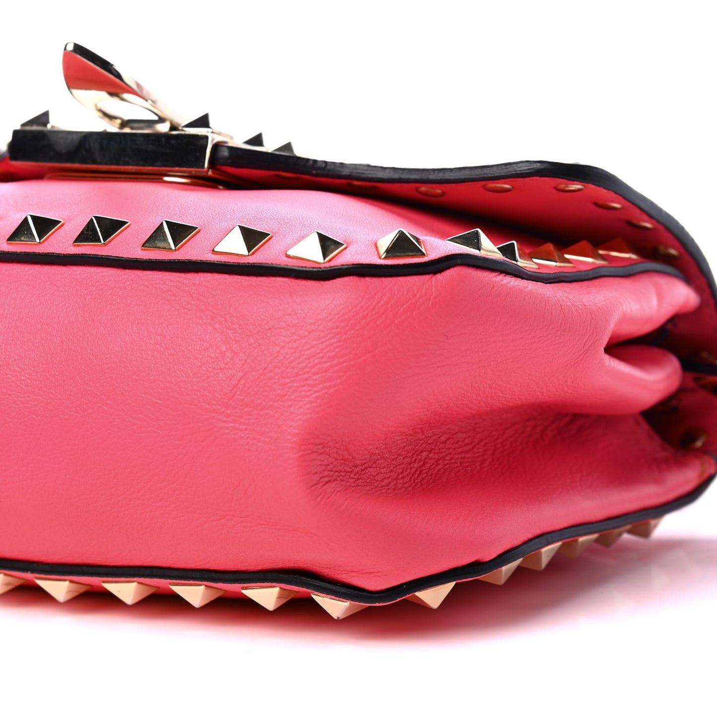 Vitello Mini Rockstud Crossbody Bag Pink