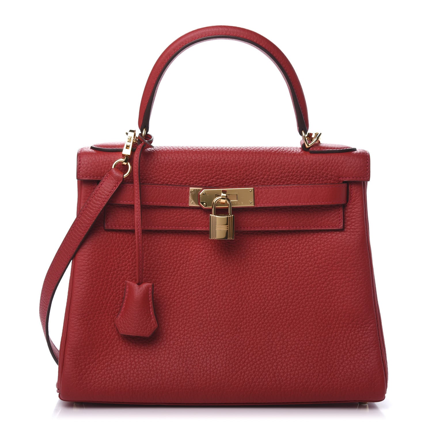 Hermes Taurillon Clemence Kelly Retourne 28 Rouge Casaque 1 of 11