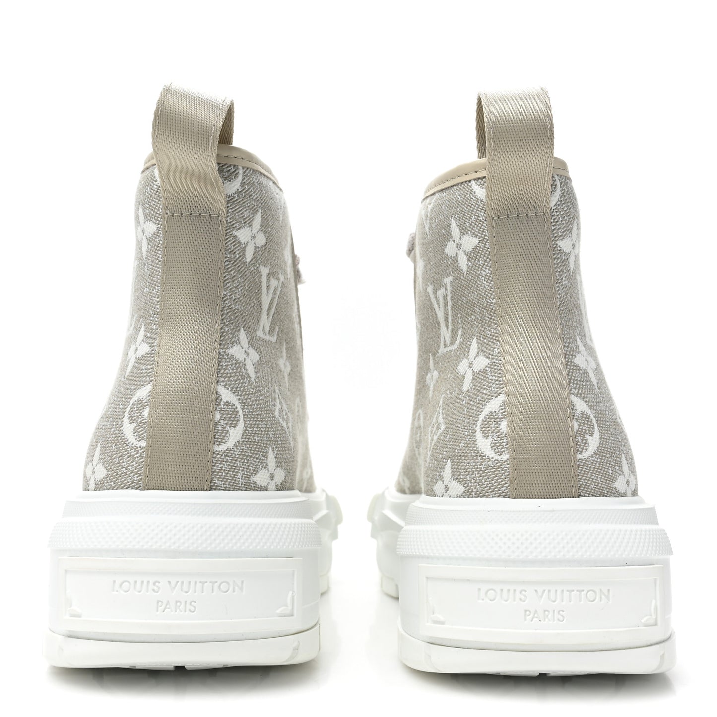 Denim Monogram Squad Sneaker Boots 37.5 Beige