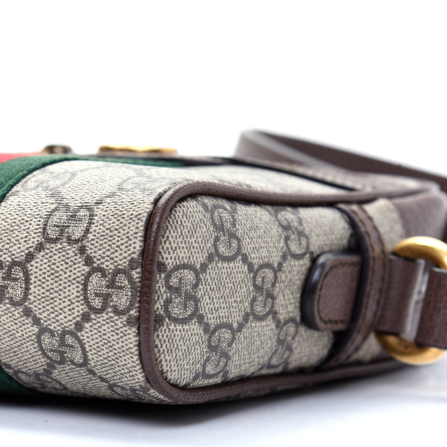 Gucci GG Supreme Monogram Web Mini Ophidia Messenger Brown 7 of 13