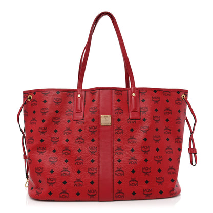 MCM Visetos Large Liz Reversible Shopper Tote Ruby Red 1 of 21