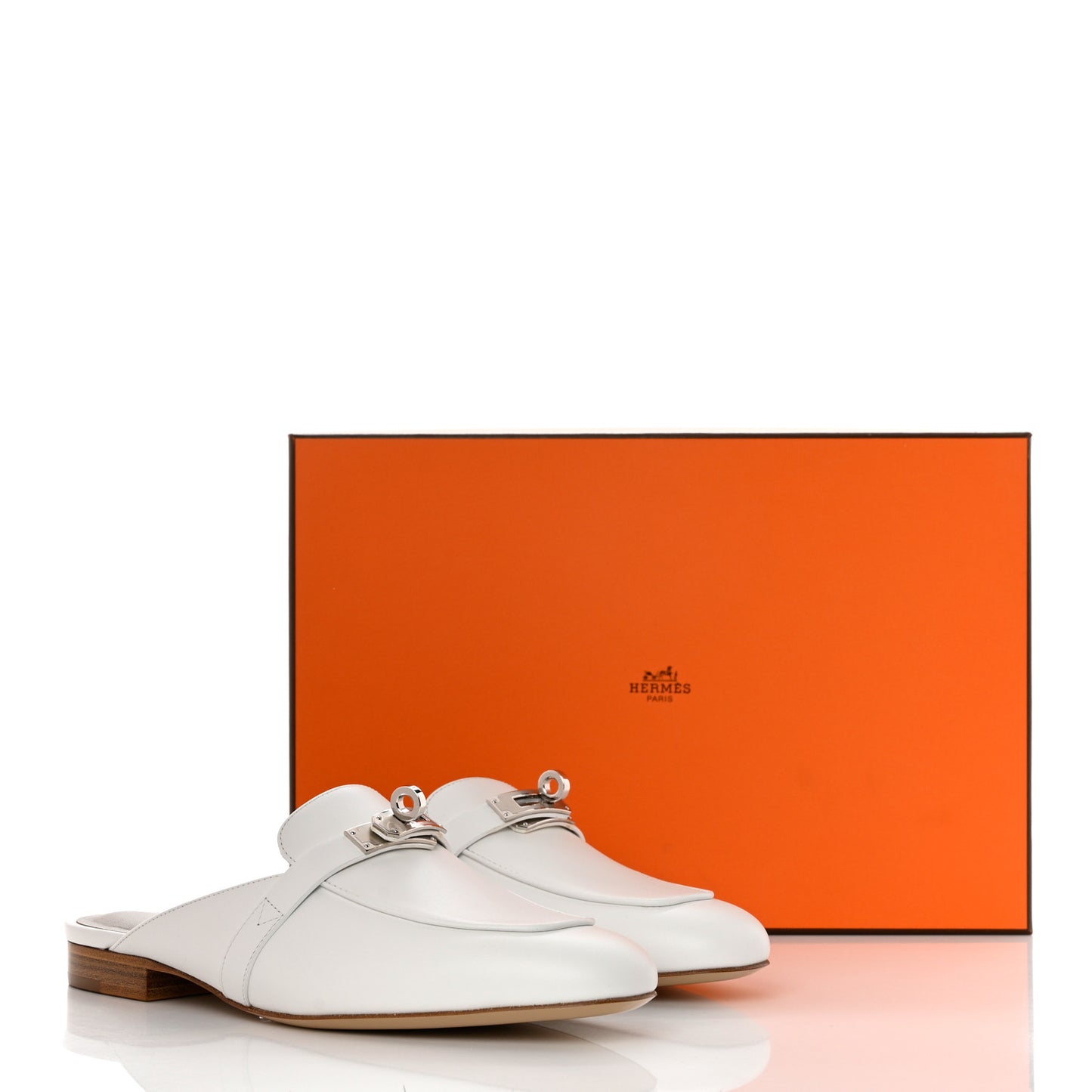 Calfskin Oz Mules 36 White