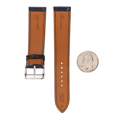 Hermes Shiny Alligator Heure H Hour Watch Strap Bleu Roi 2 of 6