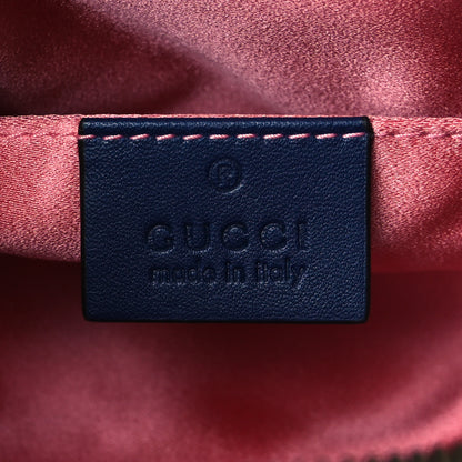 Gucci Velvet Matelasse GG Marmont Belt Bag 95 38 Cobalt Blue 6 of 11