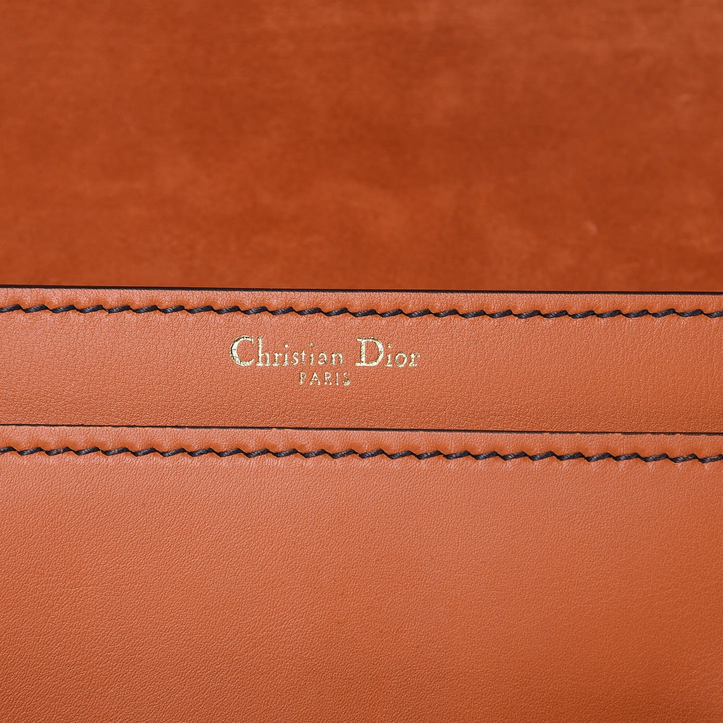 Calfskin J'Adior Chain Flap Bag Orange