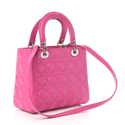 Christian Dior Lambskin Cannage Medium Lady Dior Pink 3 of 9