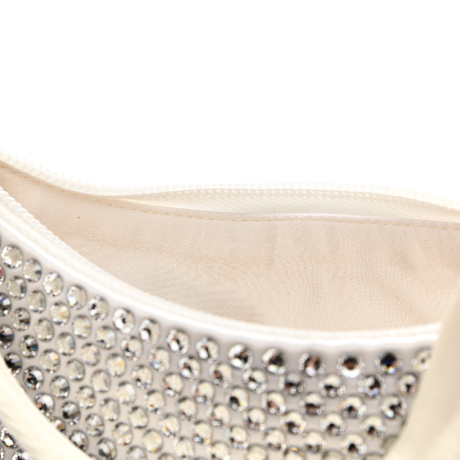 Prada Satin Crystal Mini Re-Edition 2000 Bag White 12 of 12