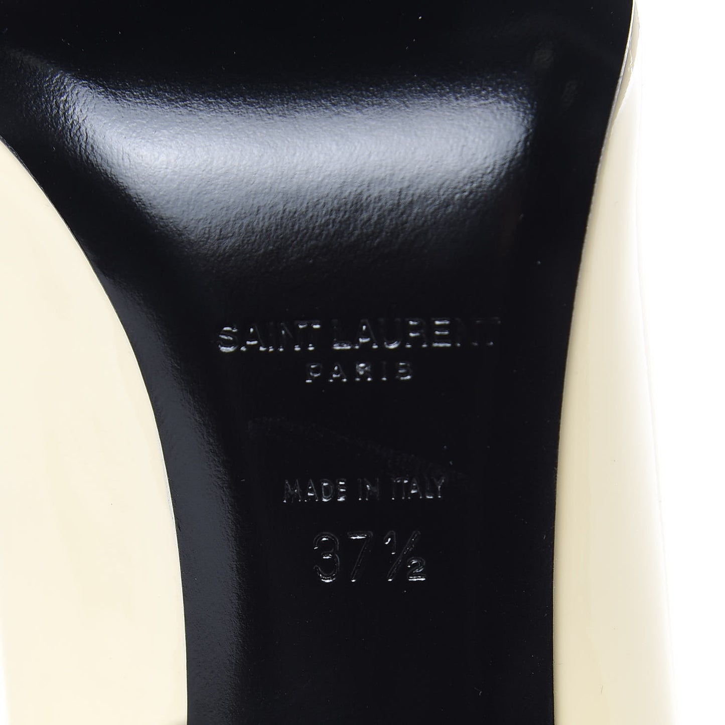 Patent Calfskin Teddy High Vamp 105 Pumps 37.5 White