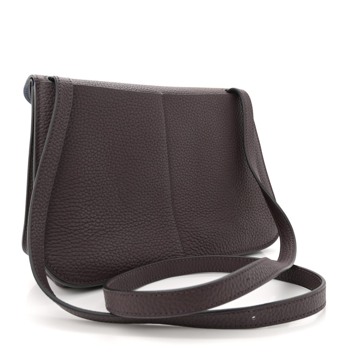 Taurillon Clemence Verso Halzan 25 Rouge Sellier Bleu Saphir