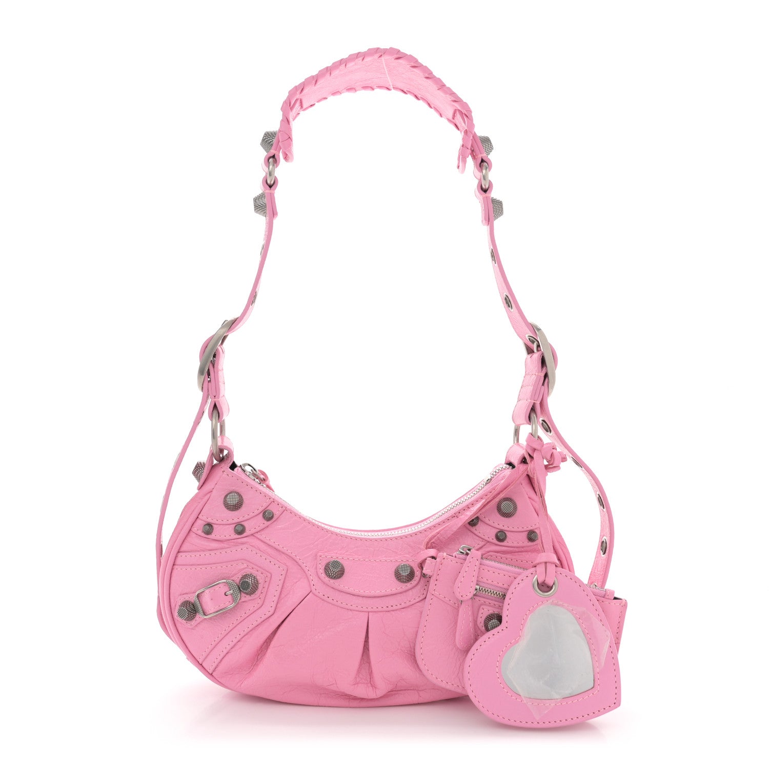 Balenciaga Agneau Arena Le Cagole Shoulder Bag XS Candy Pink 3 of 12