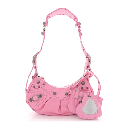 Balenciaga Agneau Arena Le Cagole Shoulder Bag XS Candy Pink 3 of 12