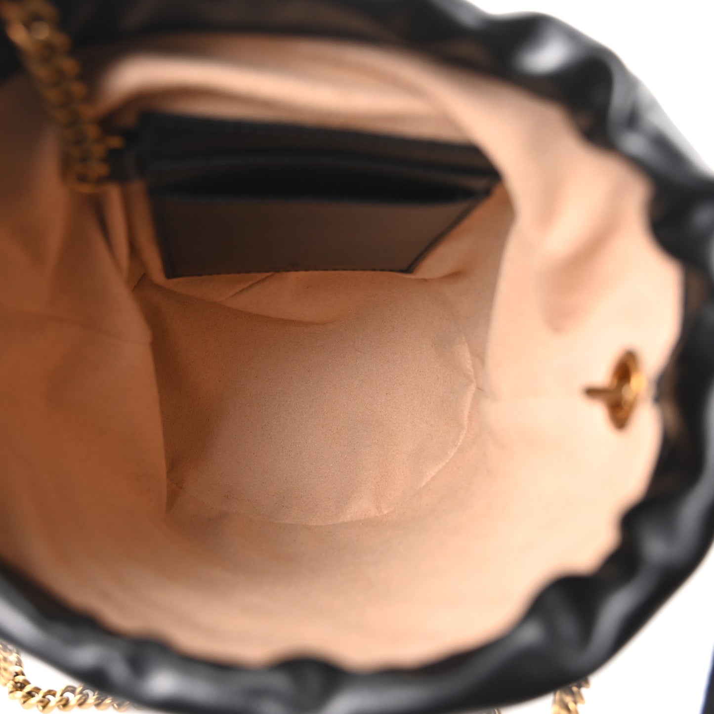 Calfskin Matelasse Mini GG Marmont 2.0 Bucket Bag Black