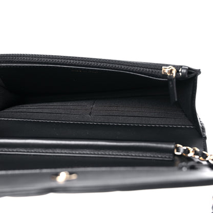 Chanel Caviar Quilted CC Filigree Wallet On Chain WOC Black 5 of 11