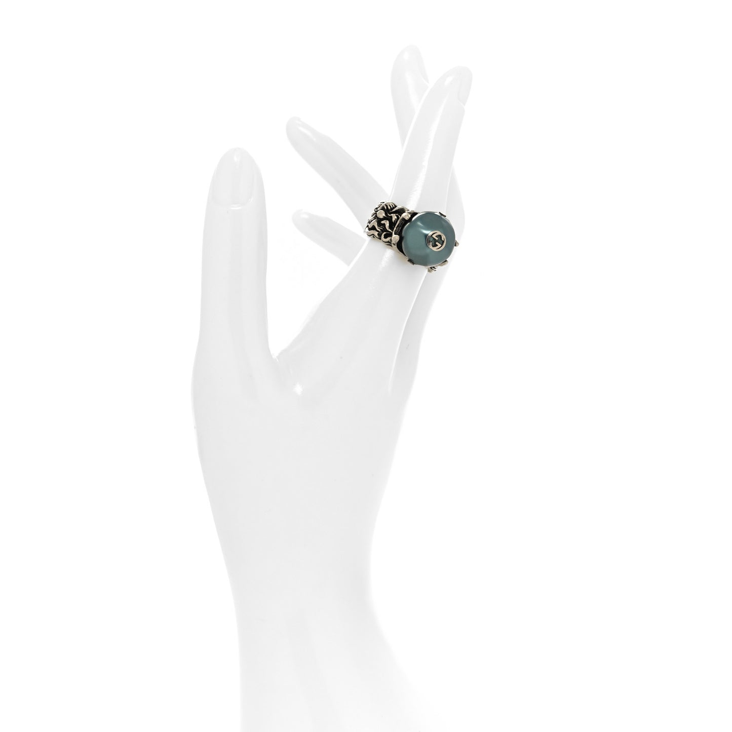Metal Pearl Ring 49 5 Silver