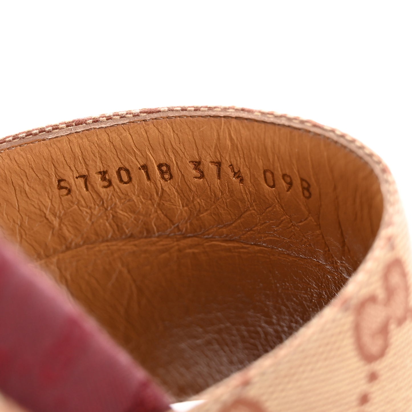 Canvas GG Monogram Angelina Platform Slide Sandals 37.5 Beige Ruggine