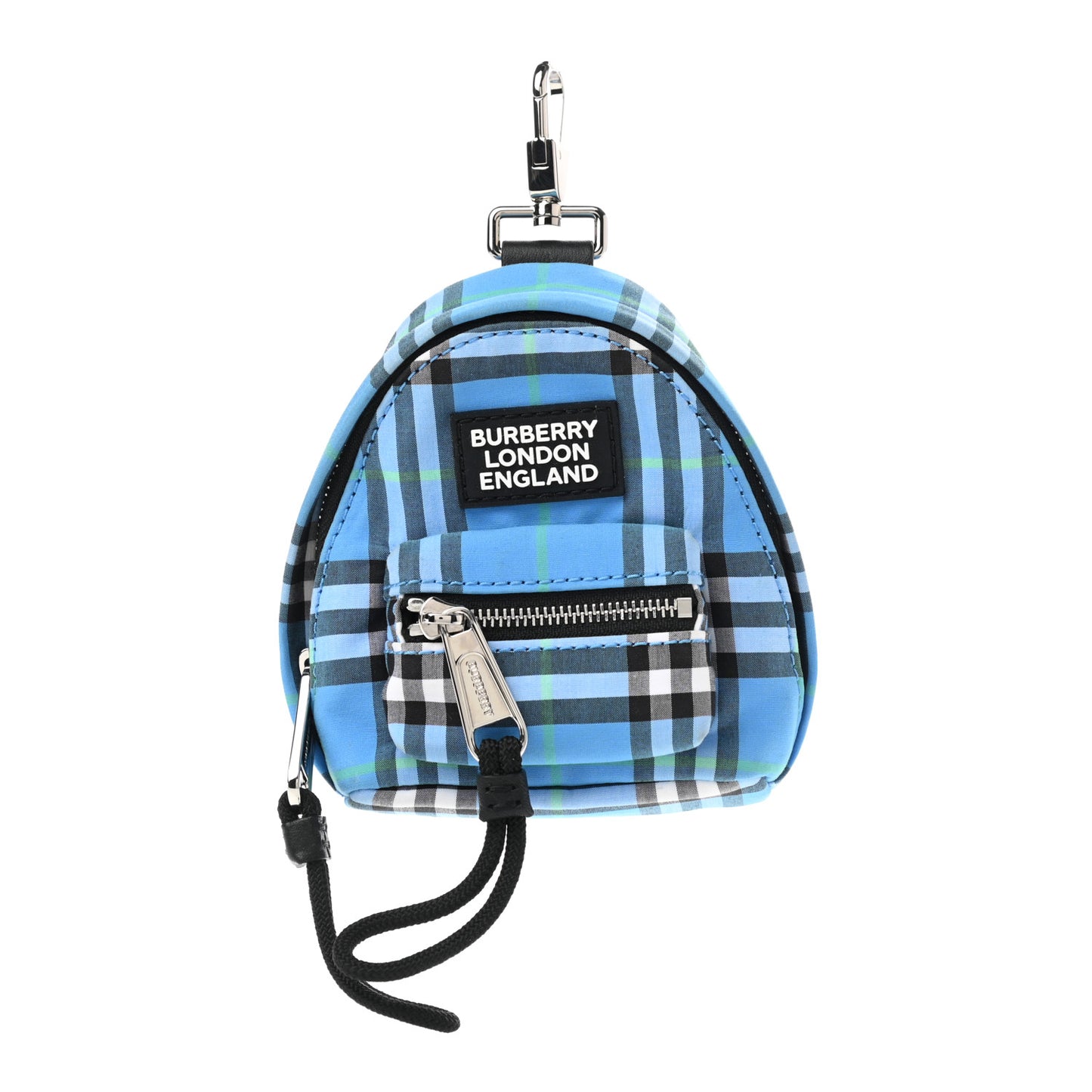 Vintage Check Backpack Key Charm Blue
