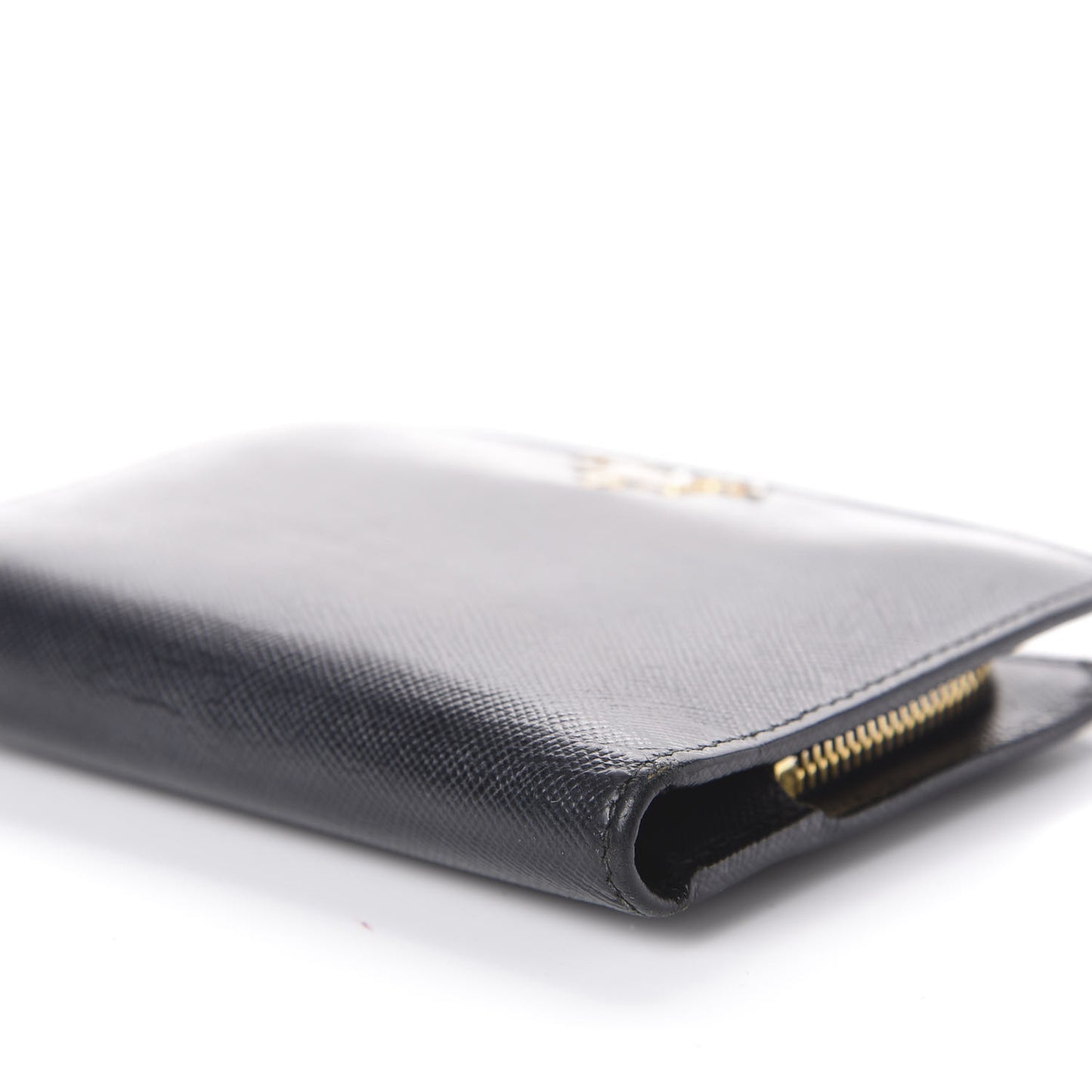 Saffiano Compact Bi-Fold Wallet Black