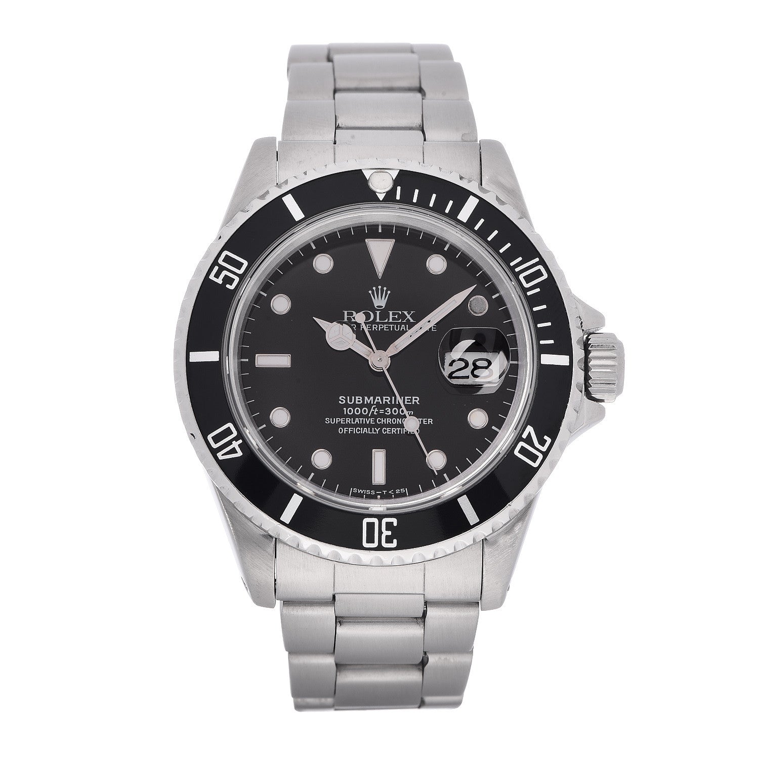Rolex Stainless Steel 40mm Oyster Perpetual Submariner Date Watch Black 16610 1 of 7